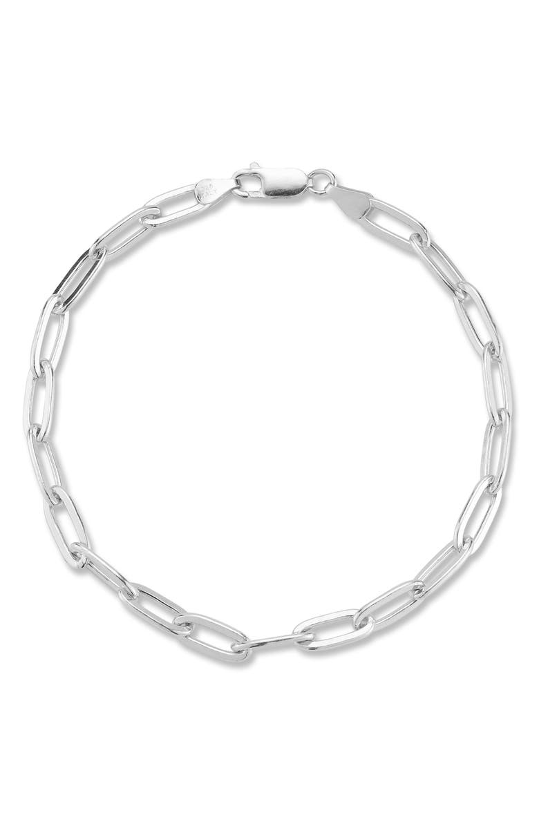 Yield of Men Men's Sterling Silver Paperclip Link Bracelet, Main, color, Silver