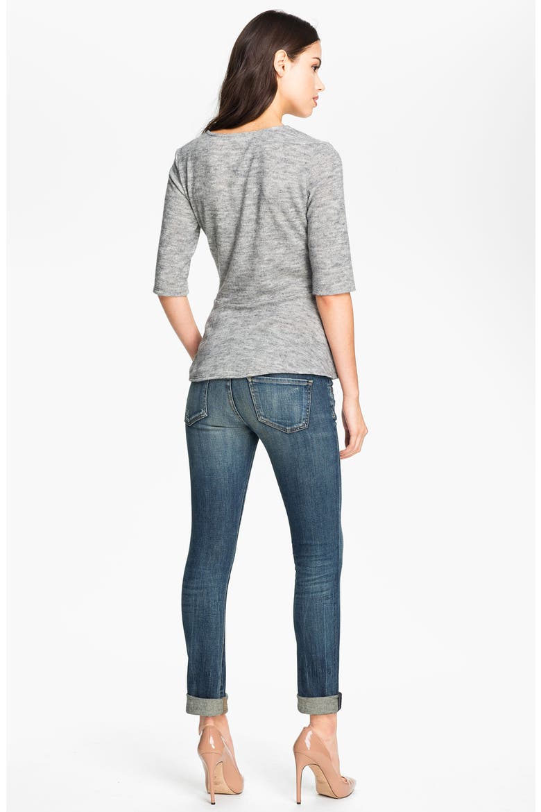 'Racer' Low Rise Skinny Jeans, Alternate, color, SLASH