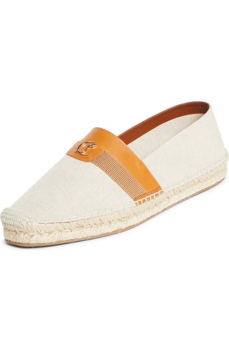 Christian Louboutin Alfarica Toile Linen Espadrille, Main, color, Version Natural