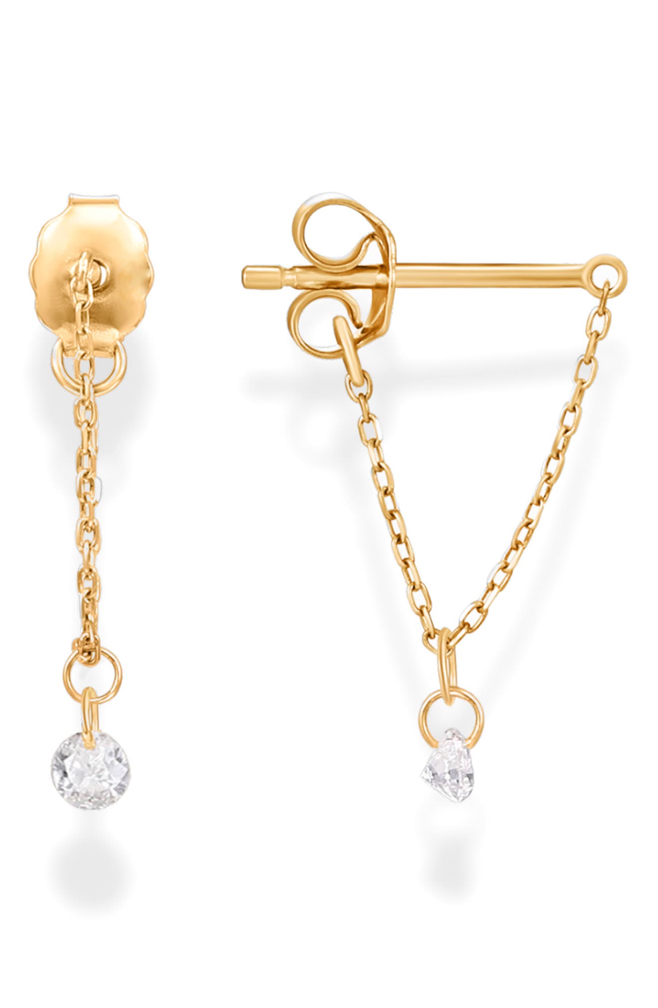 MOD + JO Tara Chain Hoop Stud Earrings