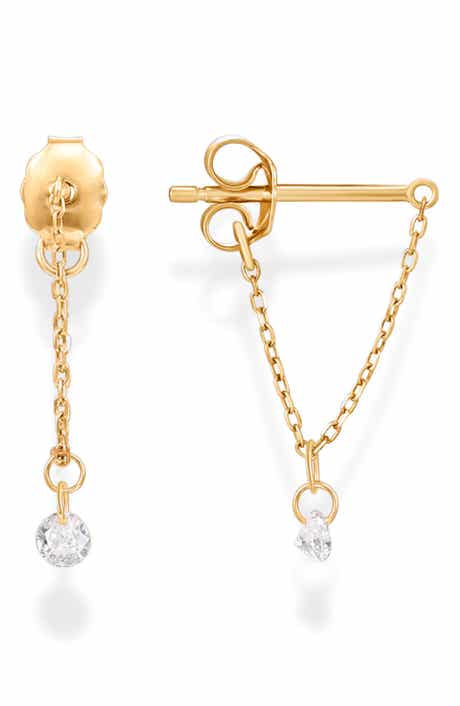 MOD + JO Tara Chain Hoop Stud Earrings