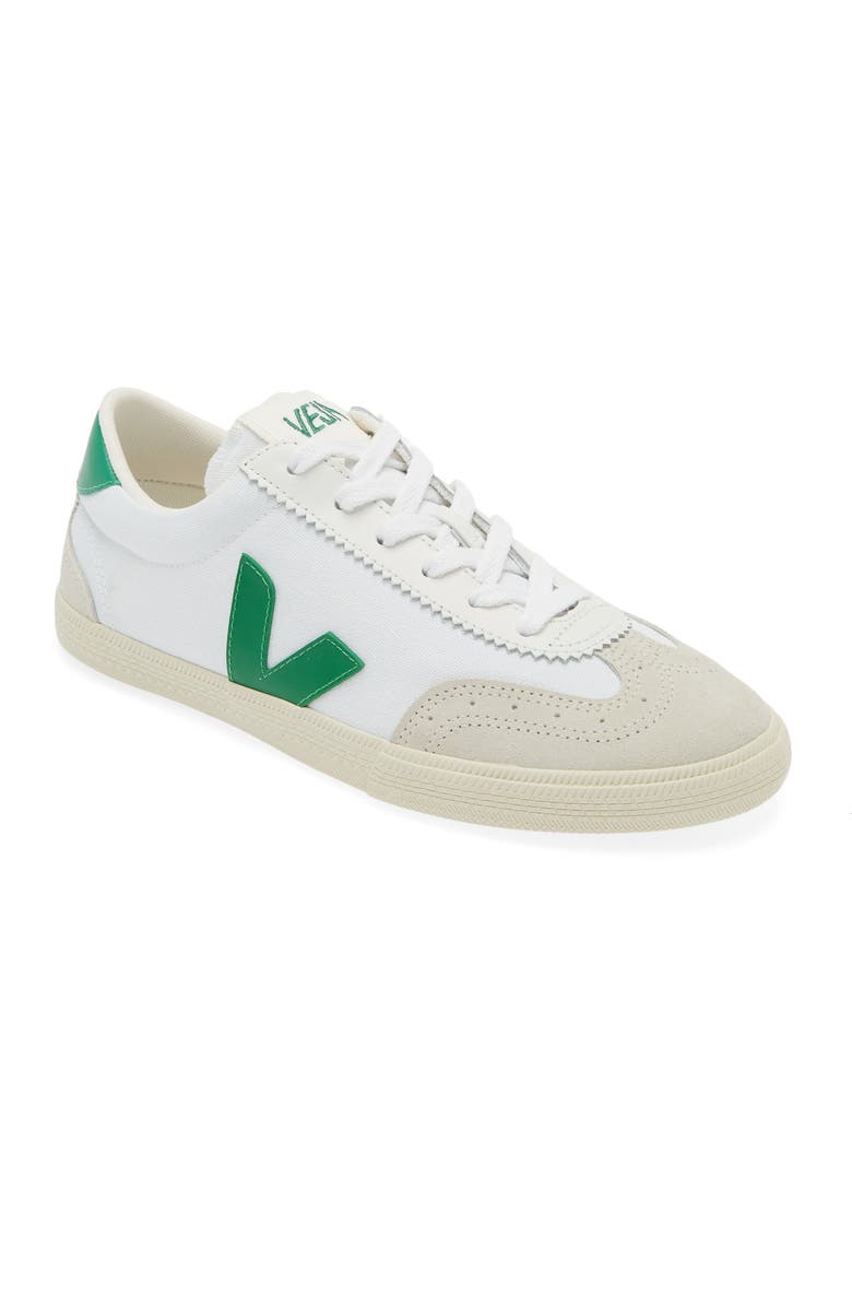 Veja Volley Canvas Sneaker, Main, color, White/ Emeraude