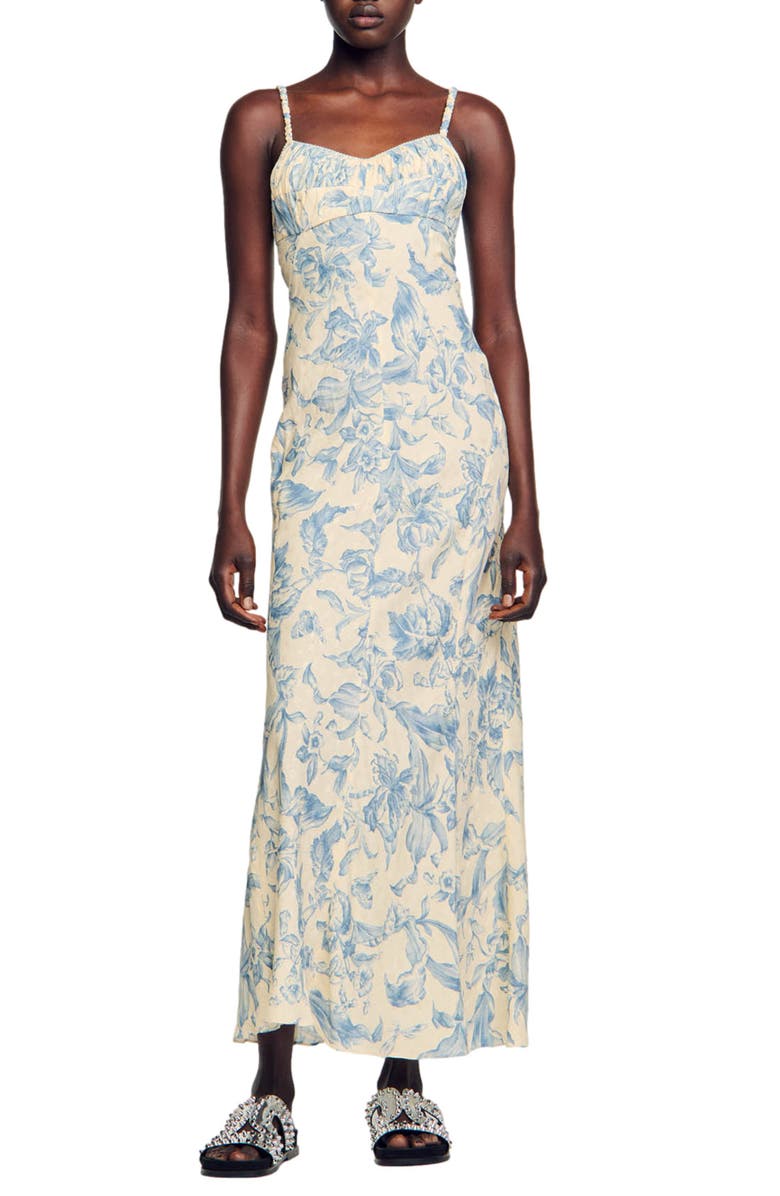 SANDRO Joselle Floral Maxi Dress, Main, color, 