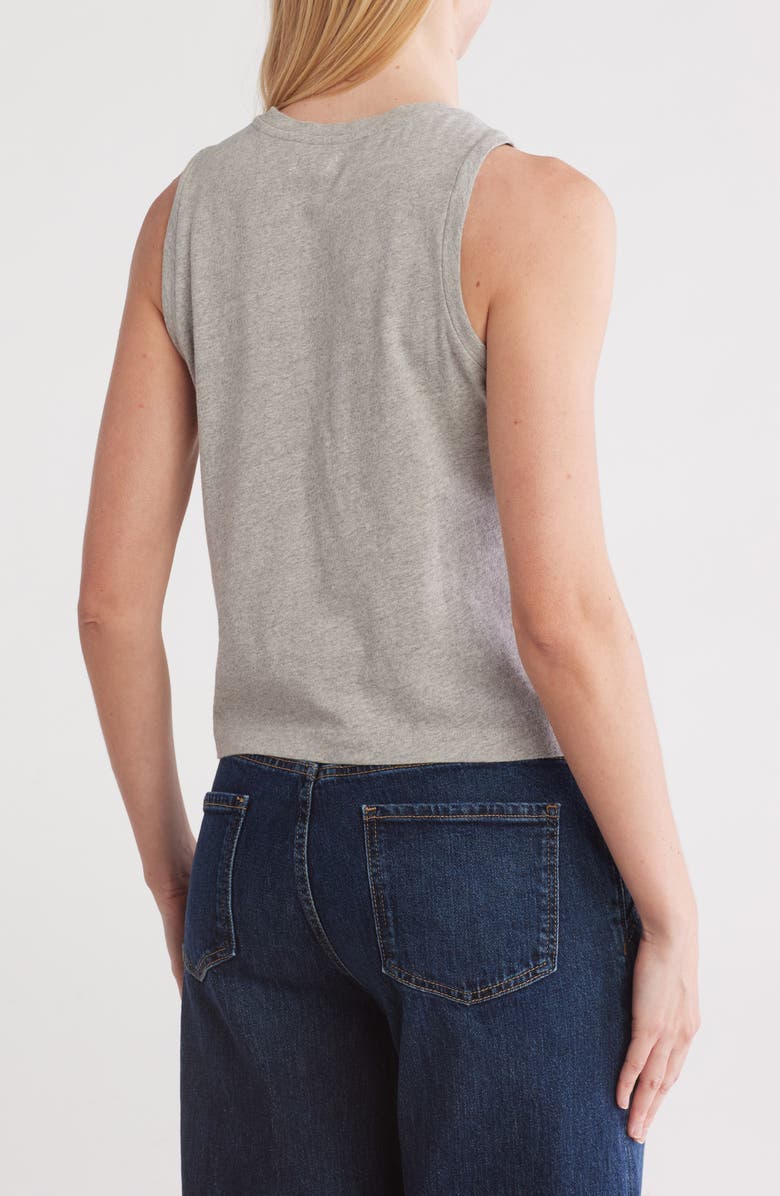 L'AGENCE Mikaela Crop Tank, Alternate, color, Heather Grey