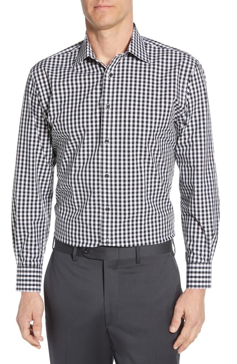 NORDSTROM MEN'S SHOP Tech-Smart Traditional Fit Stretch Check Dress Shirt, Main, color,