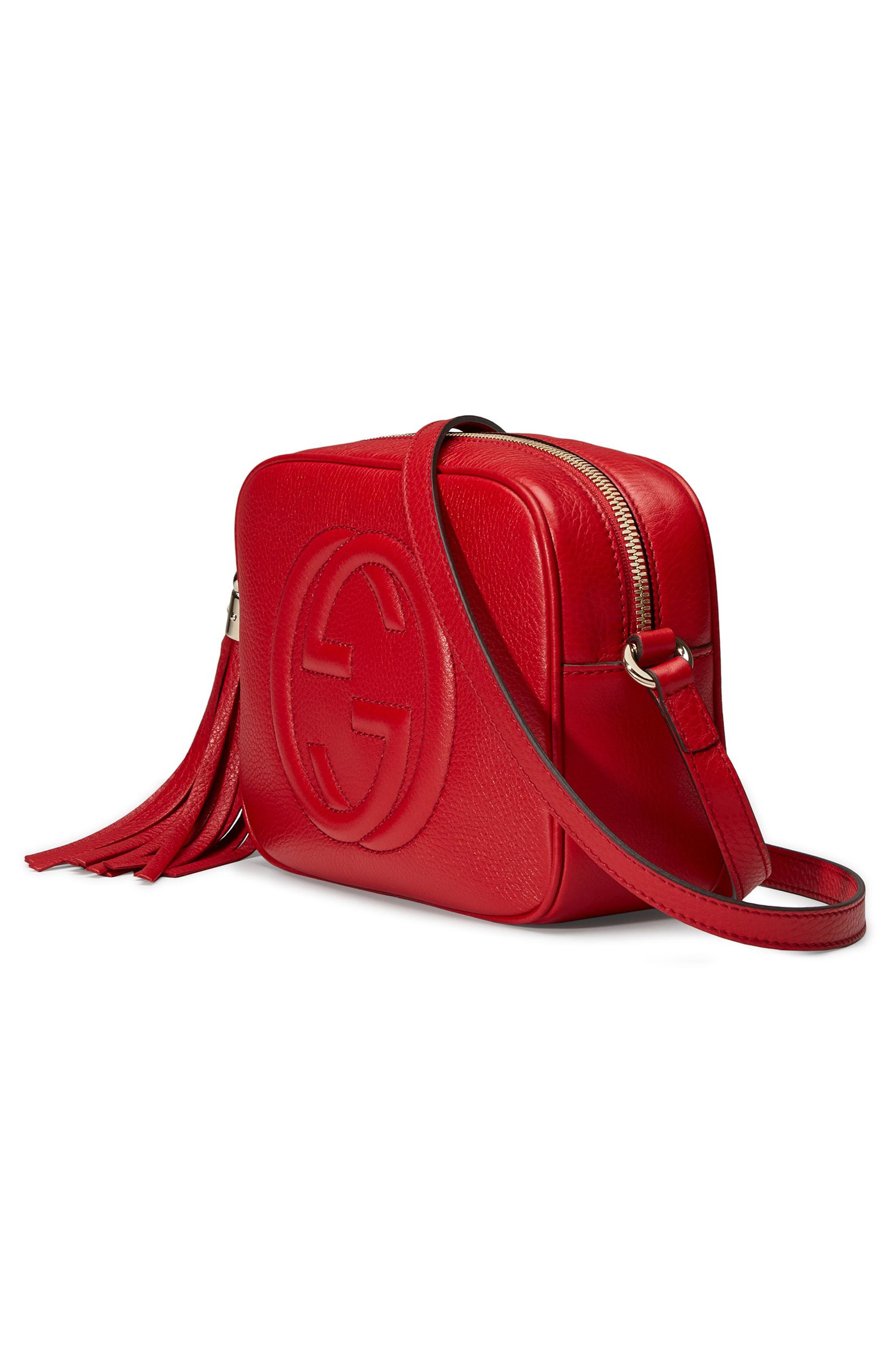 Disco Leather Bag, Alternate, color, 6523 TABASCO