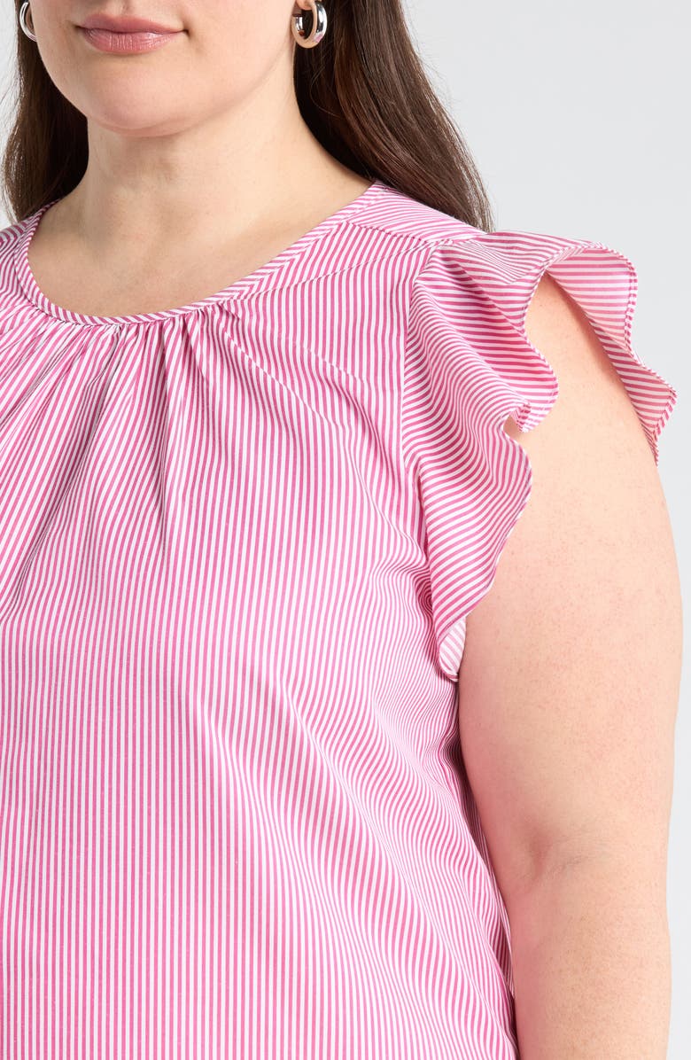 SUGARLIPS Hermas Stripe Ruffle Top, Alternate, color, Fuchsia