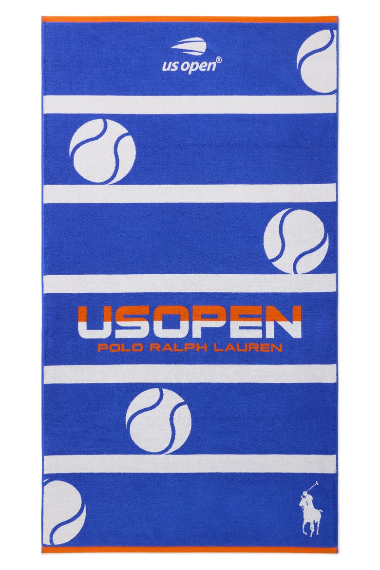 x US Open Beach Towel, Main, color, BLUE MULTI