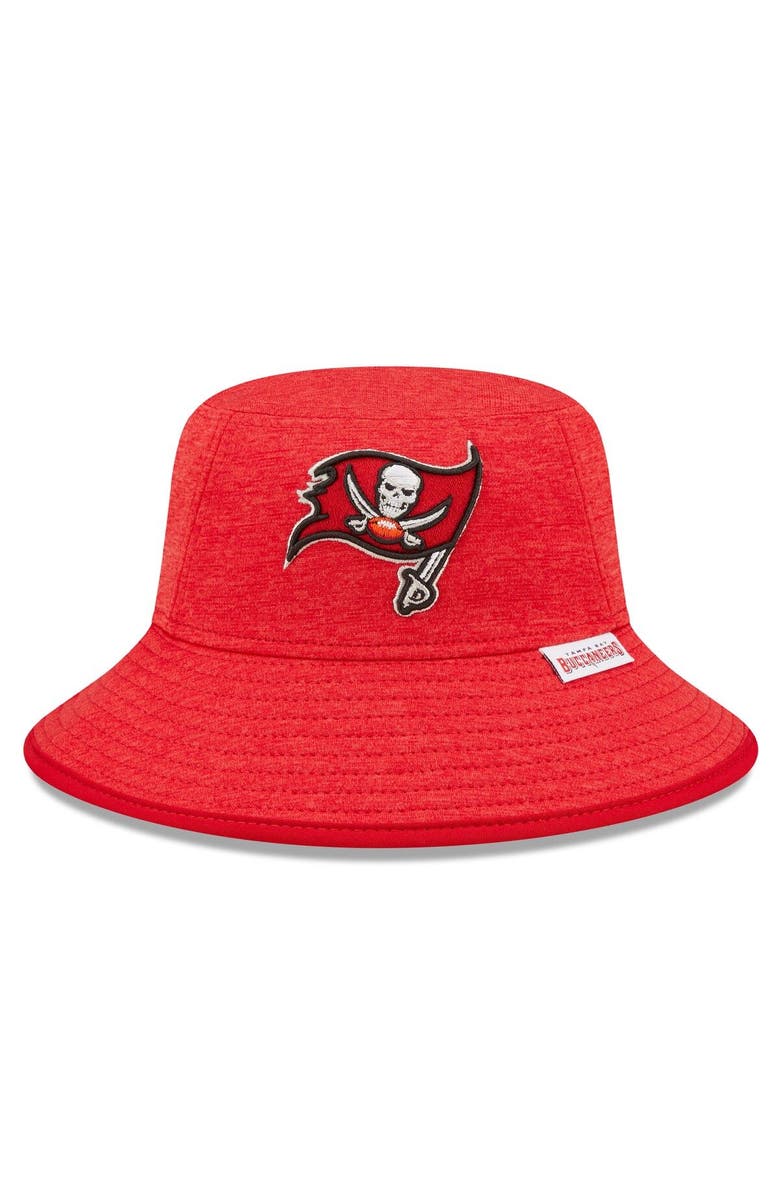 New Era Men's New Era Heather Red Tampa Bay Buccaneers Bucket Hat, Main, color, 