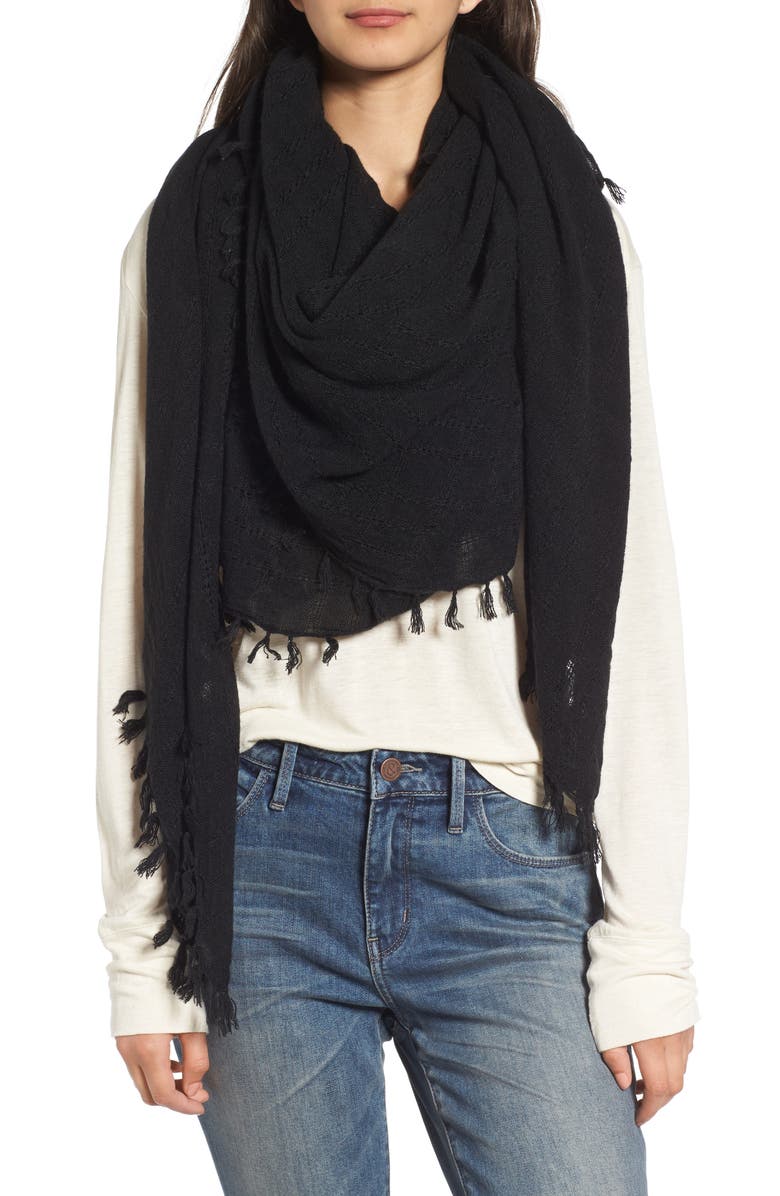 Treasure & Bond Knotted Tassel Scarf, Main, color,