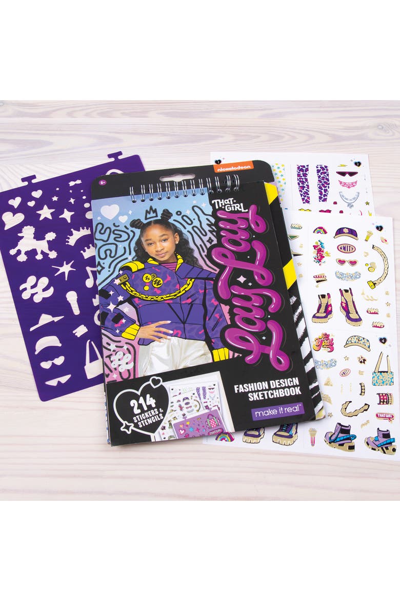 Make It Real That Girl Lay Lay Fashion Design Sketchbook Kit, Alternate, color, Multicolored