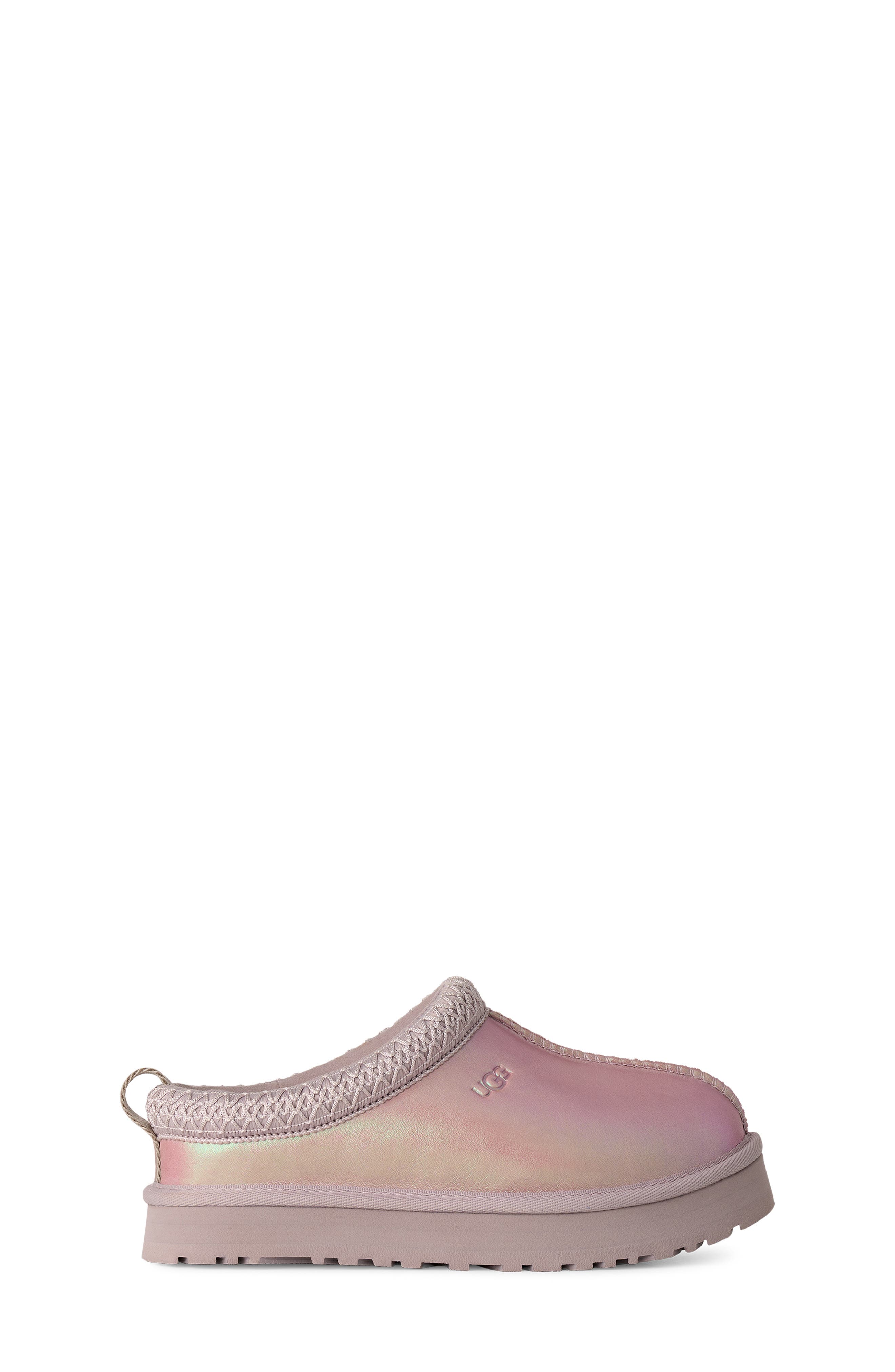 Kids' Tazz Frosted Leather Slipper, Alternate, color, LAVENDER SMOKE
