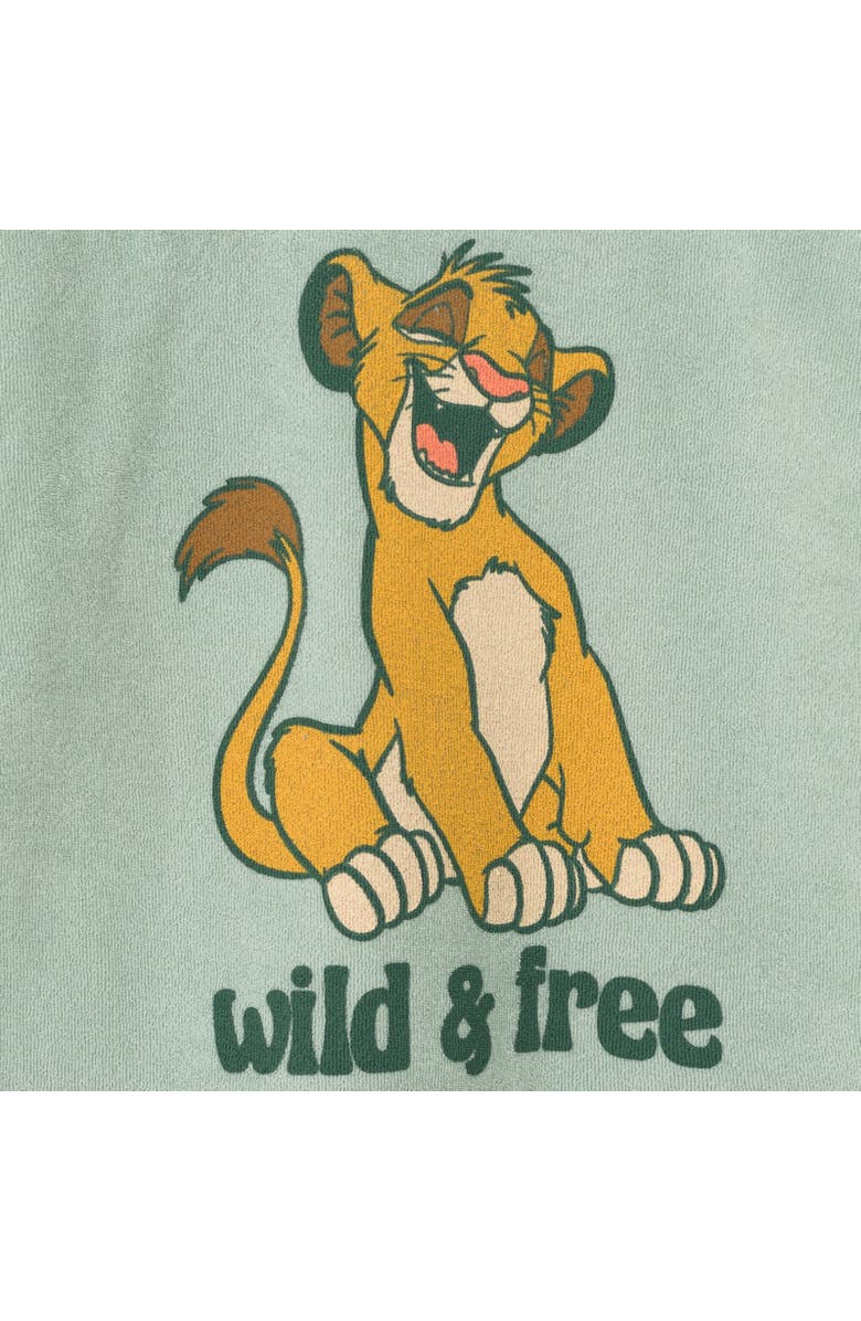 Disney Lion King Simba Boys' Loop Terry 2-Piece T-Shirt and Shorts Set, Alternate, color, Simba Sage Green