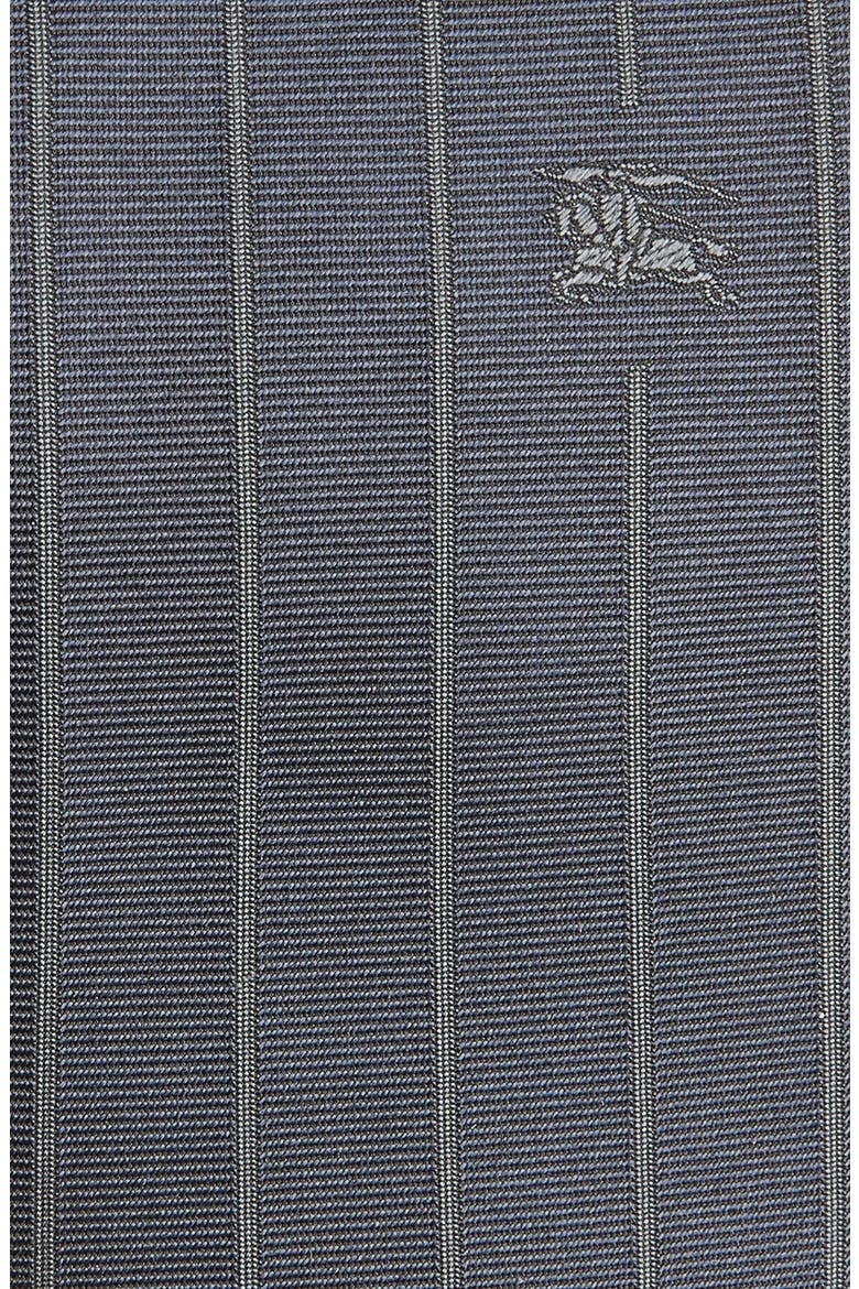 Embroidered EKD Pinstripe Silk Tie, Alternate, color, NAVY