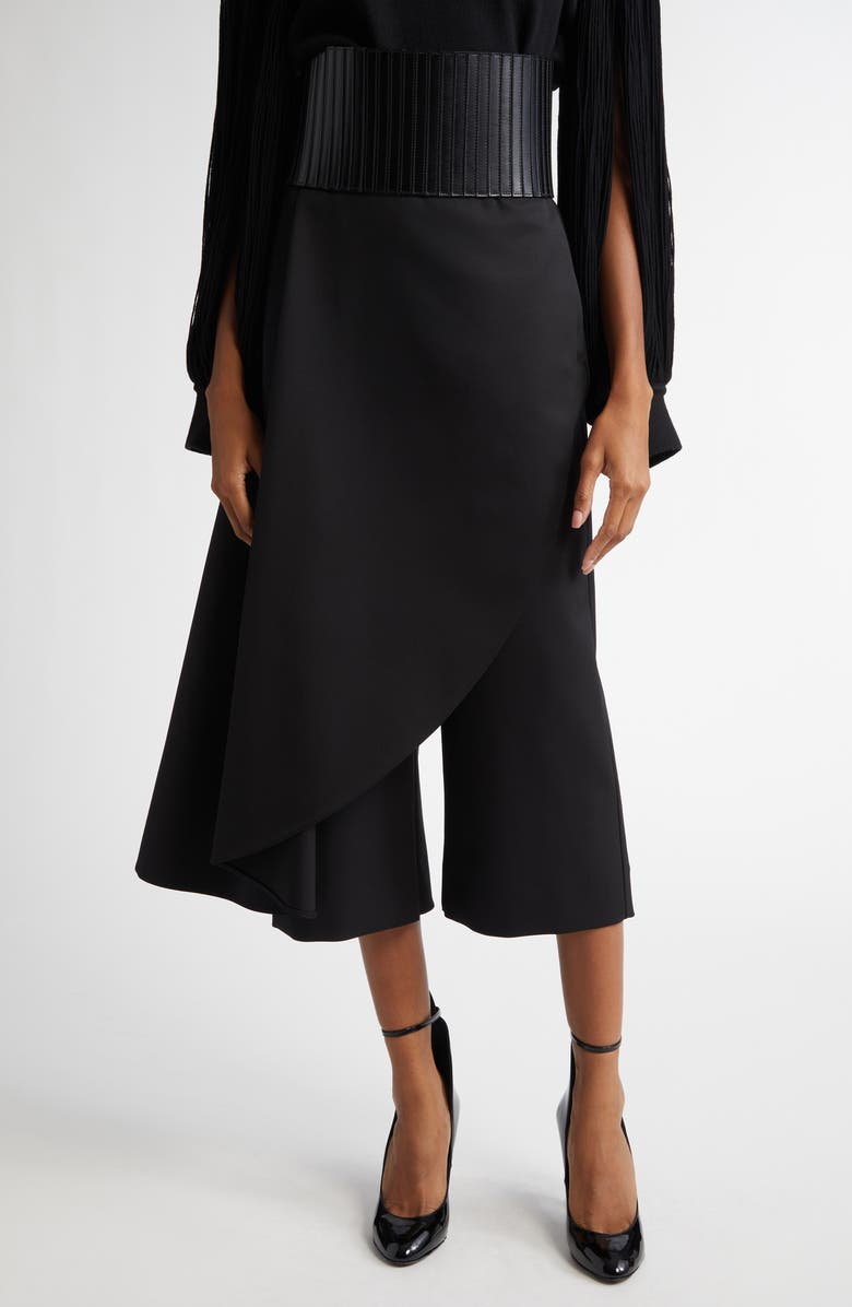 Alaïa Asymmetric Skirt Trousers, Main, color, Noir Alaia