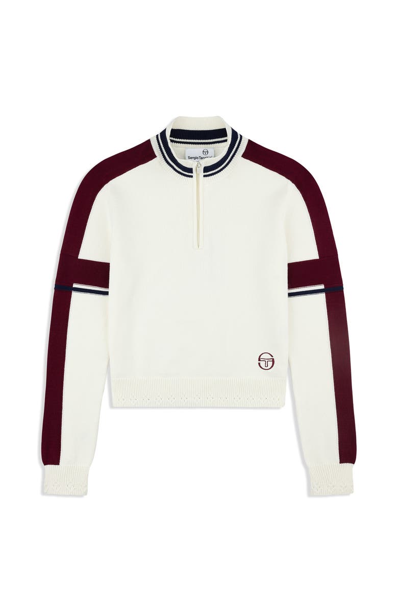 Sergio Tacchini Nota Knit Quarter Zip, Main, color, Gardenia