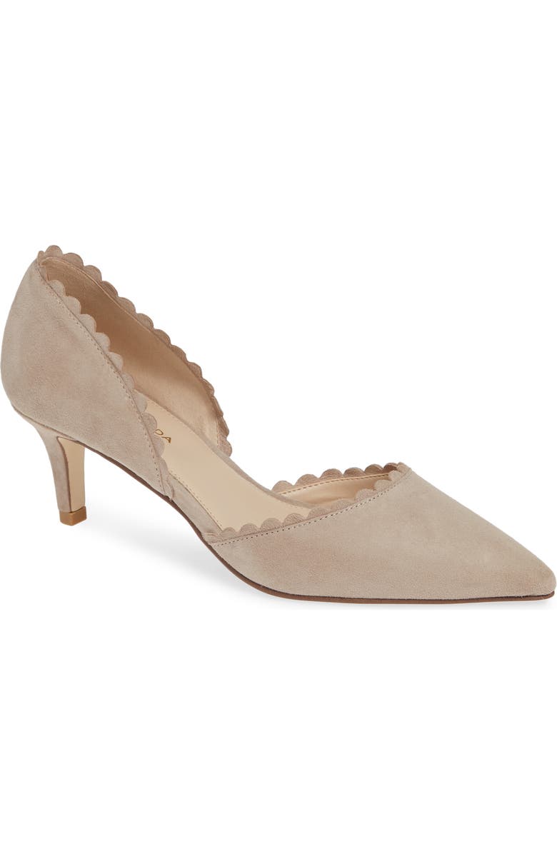 Pelle Moda Kenny d'Orsay Pump, Main, color, Mushroom Suede