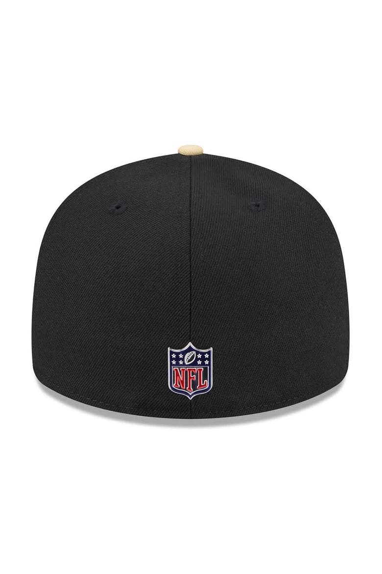 Men's New Era  Black/Gold New Orleans Saints 2026 NFL Draft Pre-Curved 59FIFTY Fitted Hat, Alternate, color, Black