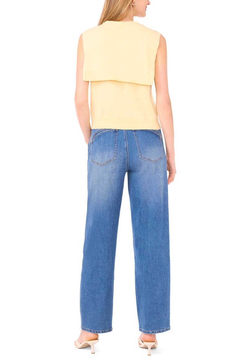 Tie Neck Sleeveless Sweater, Alternate, color, SOFT YELLOW