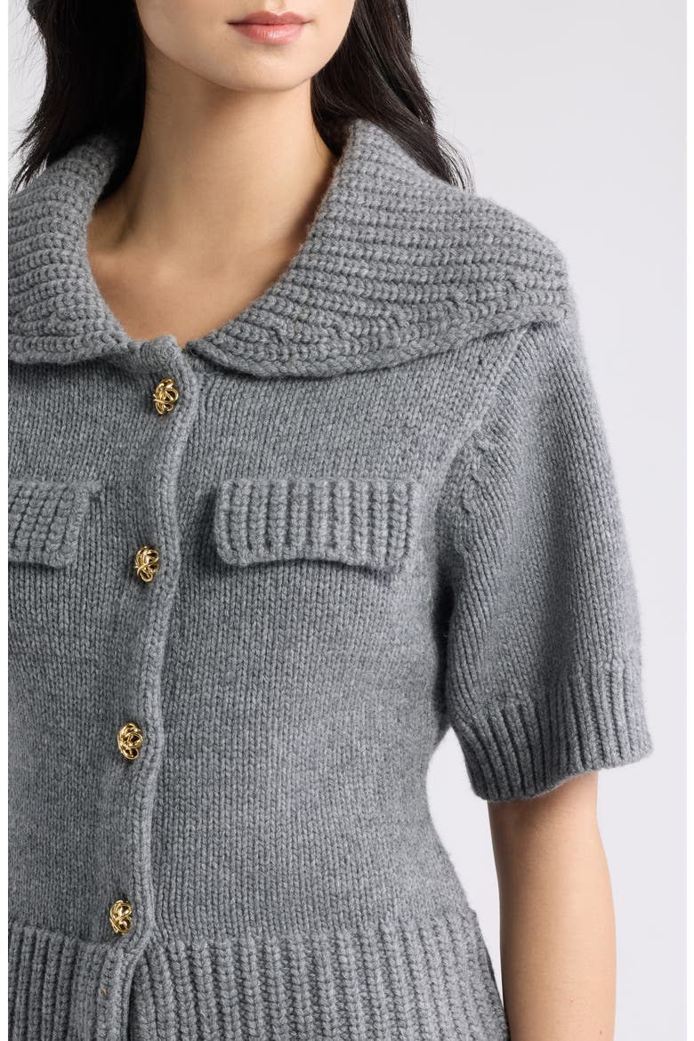 The Doll Wool Cardigan, Alternate, color, CHARCOAL HEATHER