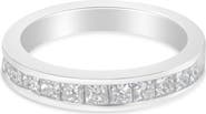 Haus of Brilliance 18K White Gold Princess Cut 1.0 Cttw Diamond Band Ring
