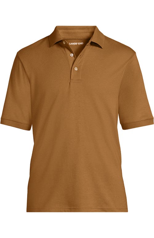 Lands' End Short Sleeve Cotton Supima Polo Shirt In Brown