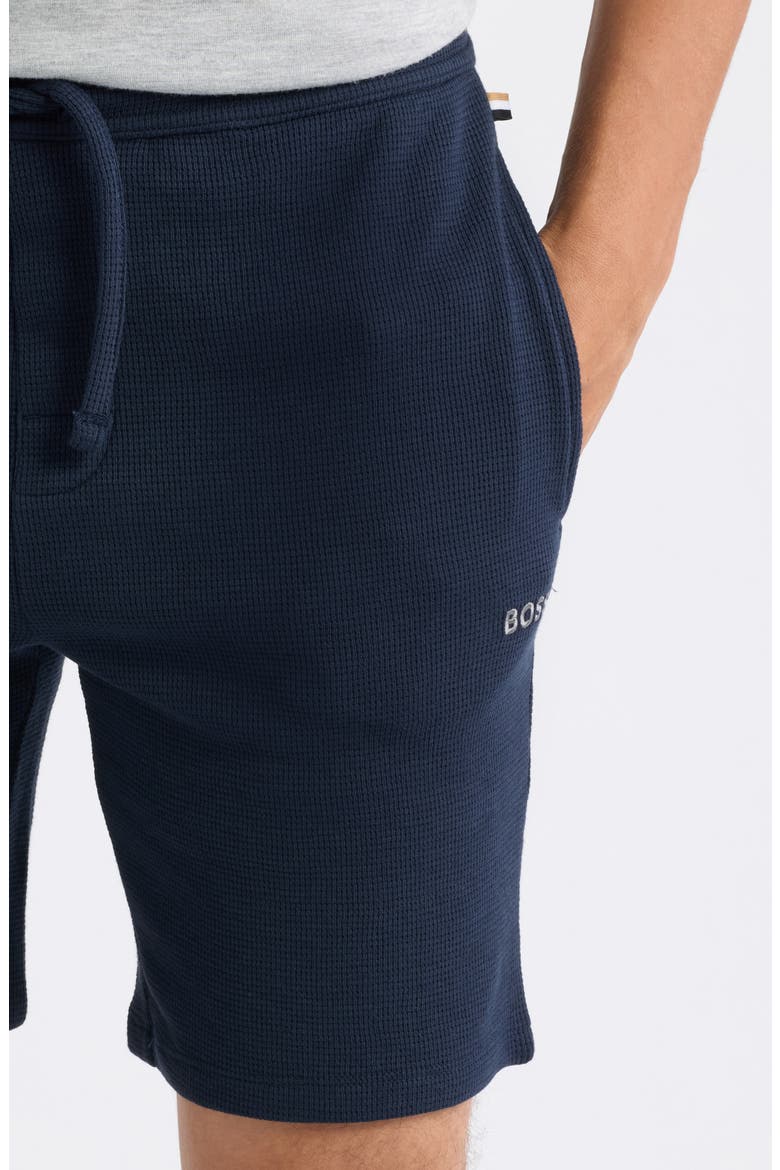 Waffle Knit Shorts, Alternate, color, DARK BLUE