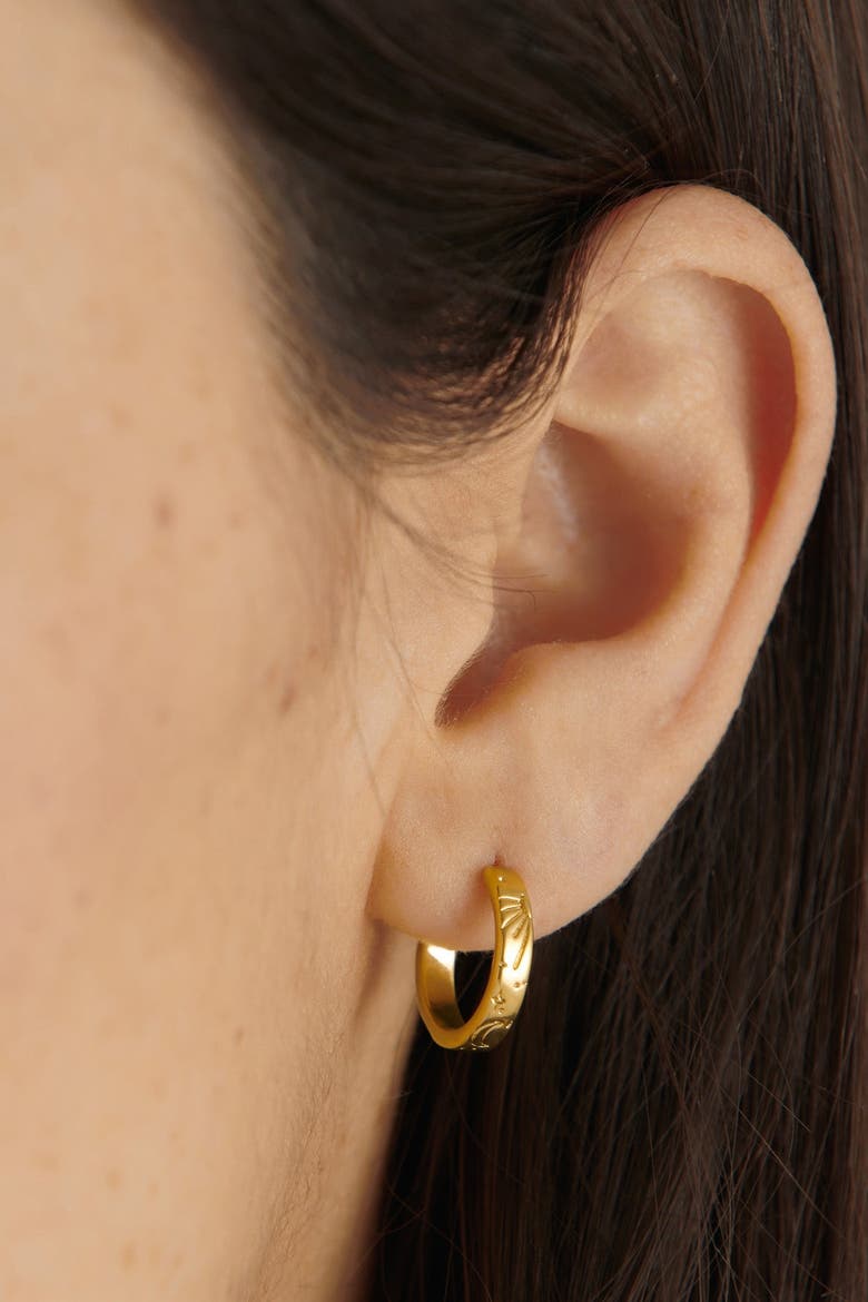Luna Waterproof Gold Hoop Earrings, Alternate, color, Gold
