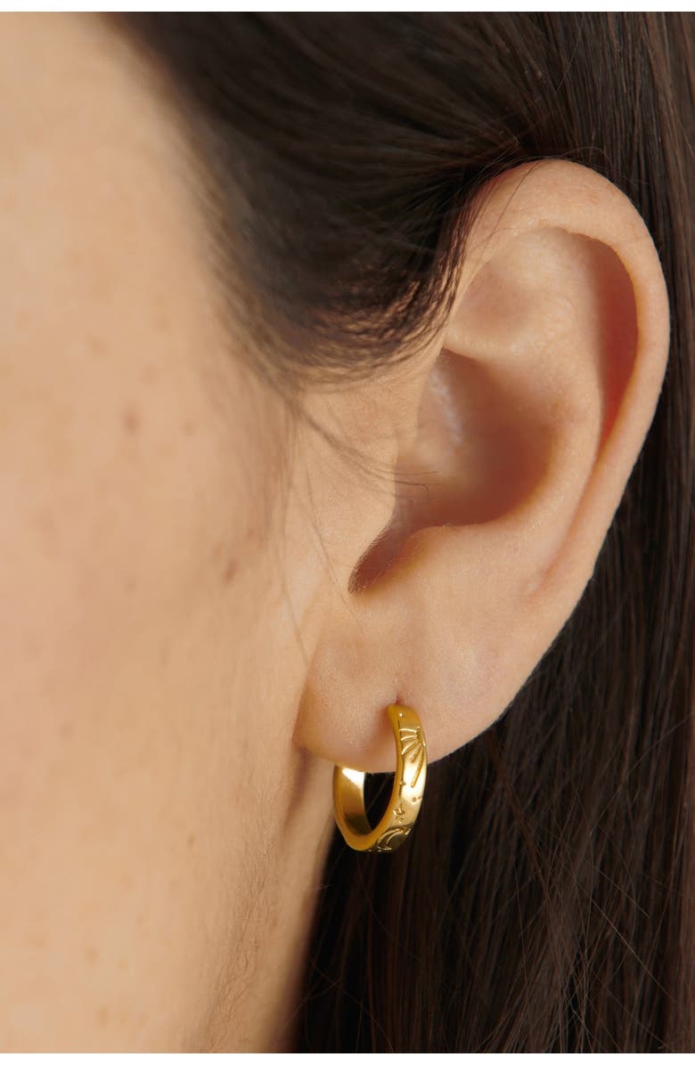 Katie Loxton Luna Waterproof Gold Hoop Earrings, Alternate, color, Gold