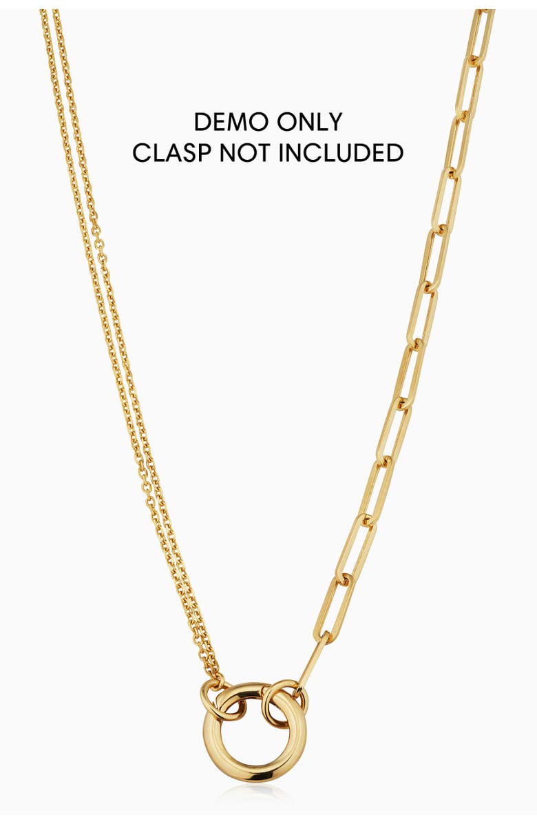 Oradina 14K Yellow Gold Rimini Venice Mixed Link Split Chain, Alternate, color, Yellow Gold