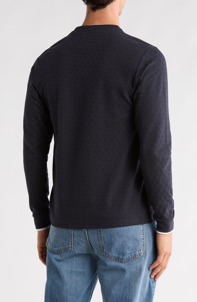 DENIM AND FLOWER Cotton Blend Crewneck Sweatshirt, Alternate, color, Navy