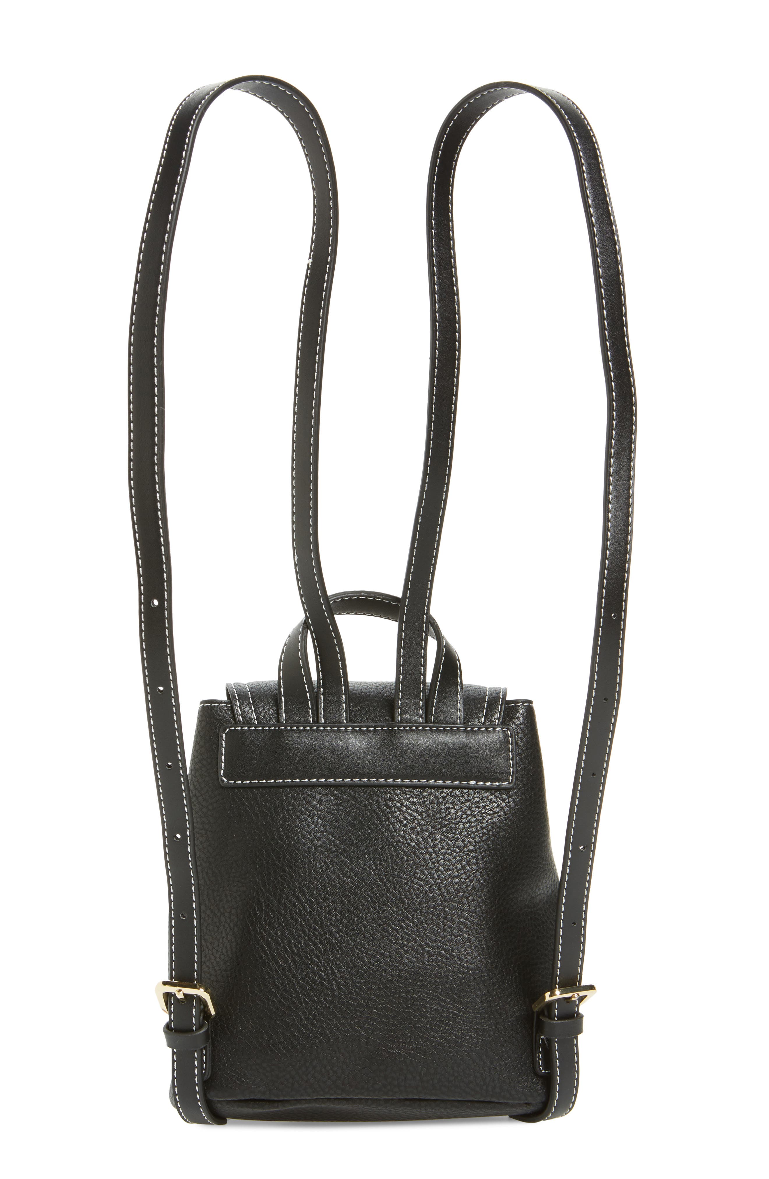 Topshop Bruno Super Mini Faux Leather Backpack, Alternate, color, 