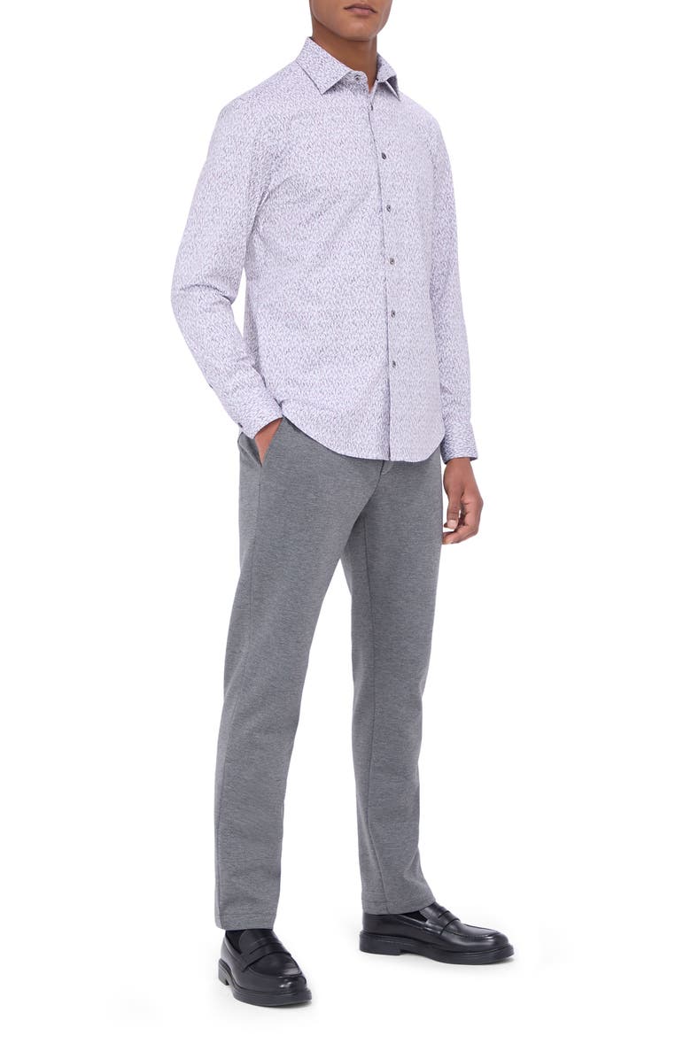 Bugatchi Jimmy OoohCotton<sup>®</sup> Abstract Print Button-Up Shirt, Alternate, color, Cabernet