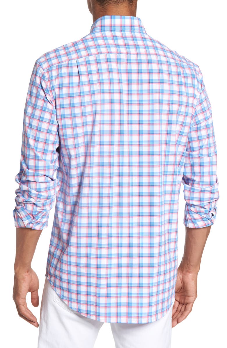 vineyard vines East Point Plaid Slim Tucker Performance Sport Shirt, Alternate, color, 