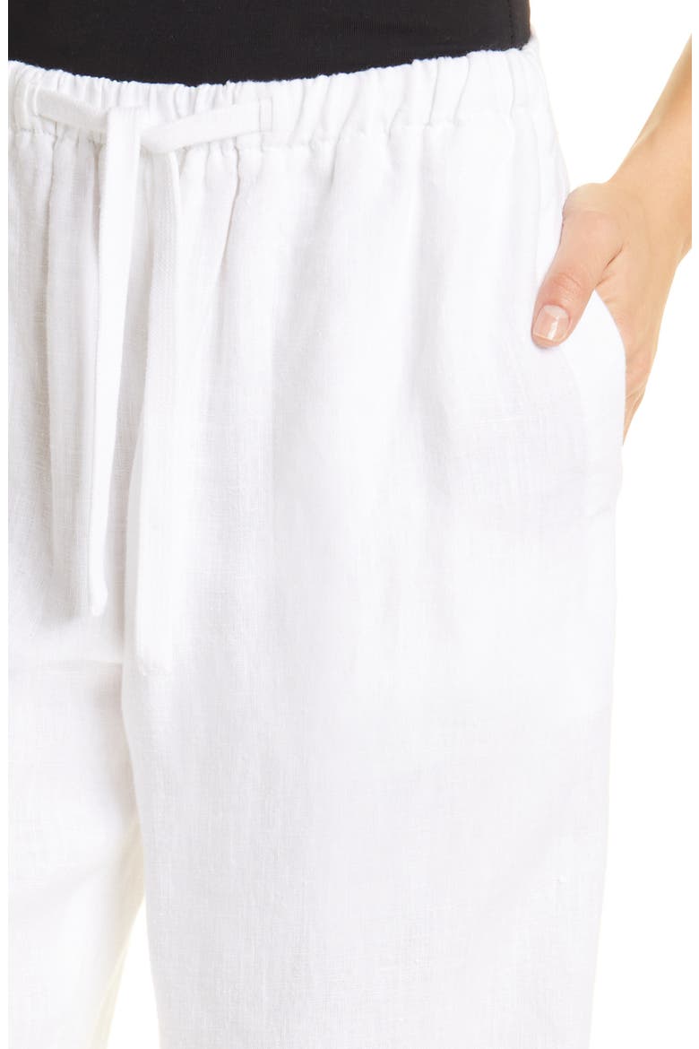 Tie Front Pull-On Pants, Alternate, color, OPTIC WHITE