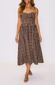 VICI Collection Emma Plaid Midi Dress
