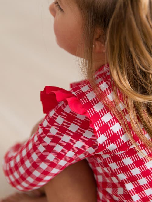 Shop Rufflebutts Baby/toddler Girls Upf50+ Sun Protected Skirted Flutter Long Sleeve Rash Guard Bikini
