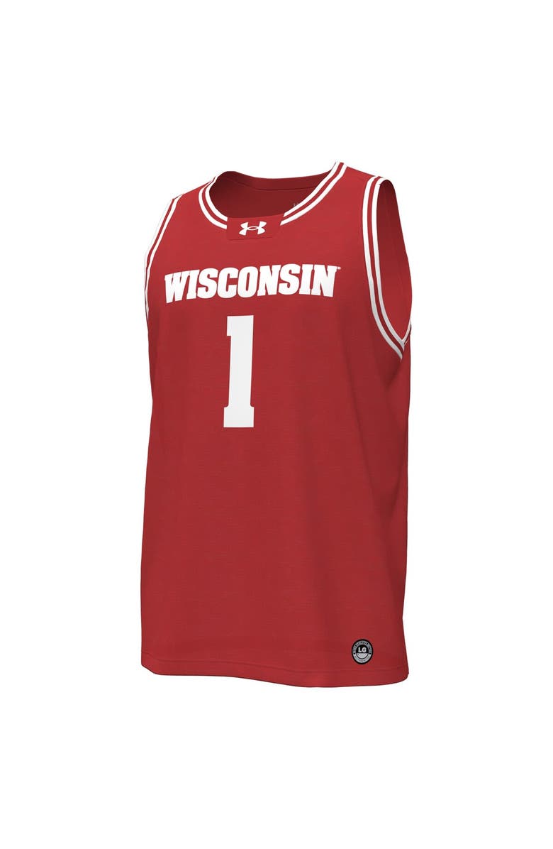 Under Armour Men's Under Armour #1 Red Wisconsin Badgers Replica Basketball Jersey, Alternate, color, Red