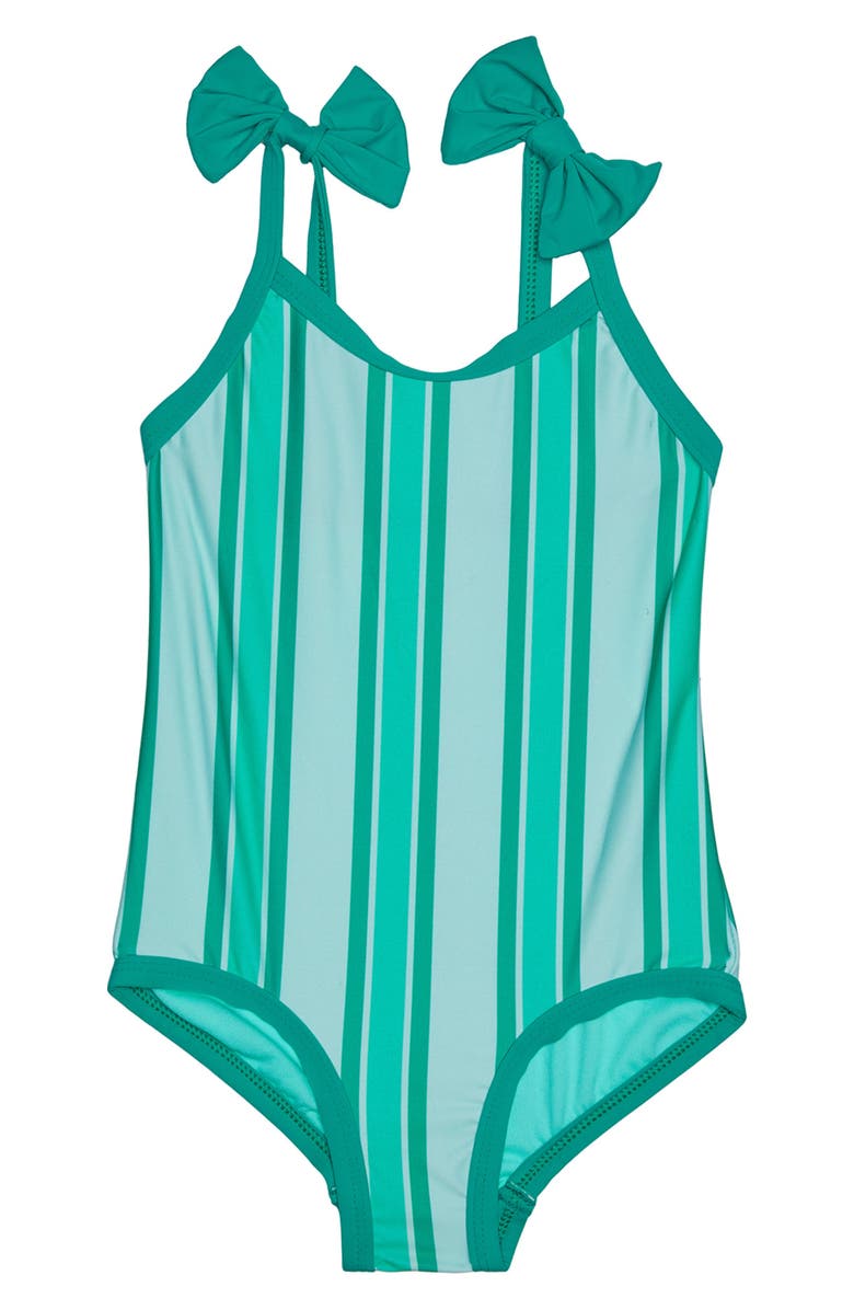 Beach Lingo Kids' Tie Shoulder One-Piece Swimsuit, Main, color, 