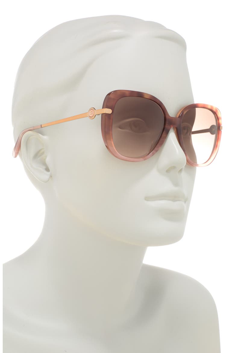 55mm Gradient Square Sunglasses, Alternate, color, TORTOISE