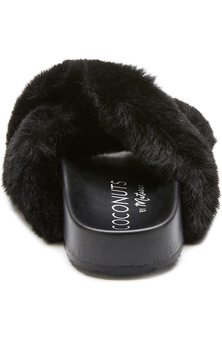 Coconuts by Matisse Seasons Faux Fur Slide Sandal, Alternate, color,