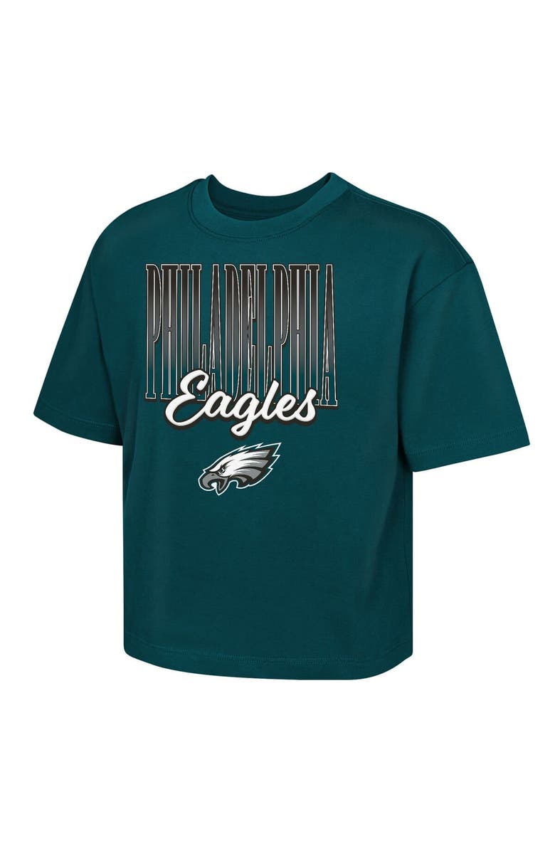 Outerstuff Girls Youth Outerstuff  Midnight Green Philadelphia Eagles Big City Boxy T-Shirt, Main, color, Green
