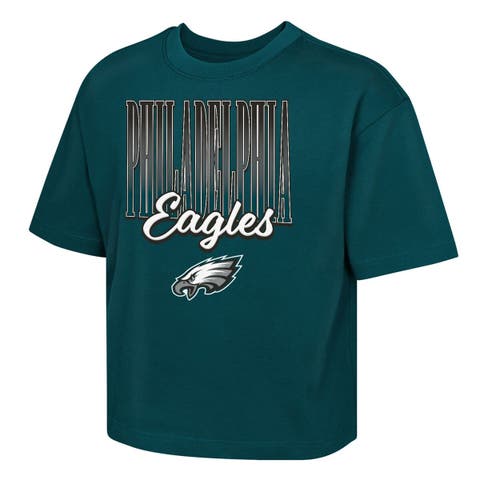 Girls Youth Outerstuff  Midnight Green Philadelphia Eagles Big City Boxy T-Shirt
