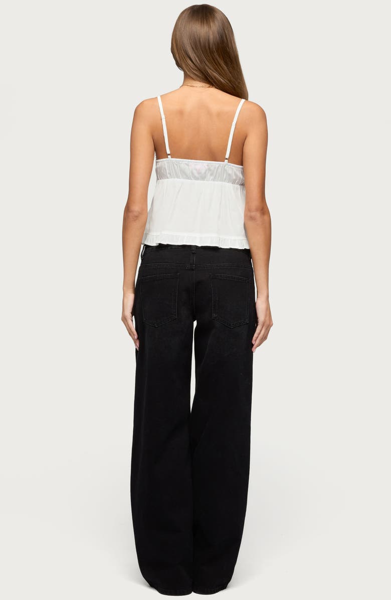 EDIKTED Raelynn Low Rise Baggy Jeans, Alternate, color, Denim-Black