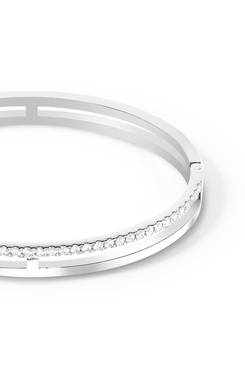 Eternal Unity Crystal Bangle, Alternate, color, Silver