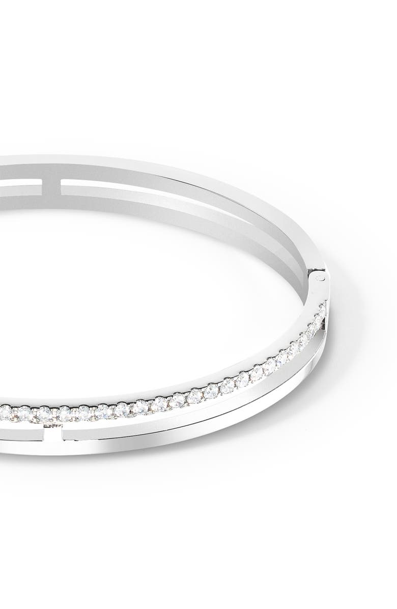 COEUR DE LION Eternal Unity Crystal Bangle, Alternate, color, Silver