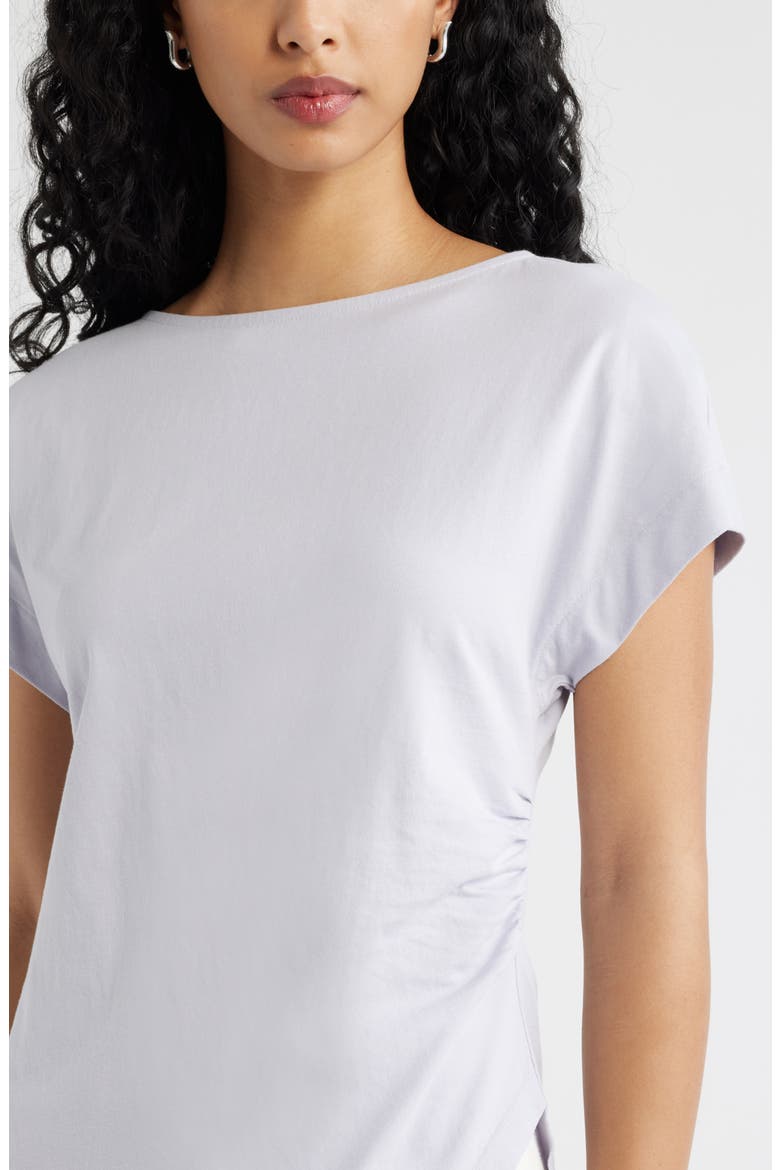 Asymmetric Cotton T-Shirt, Alternate, color, PURPLE EVENING