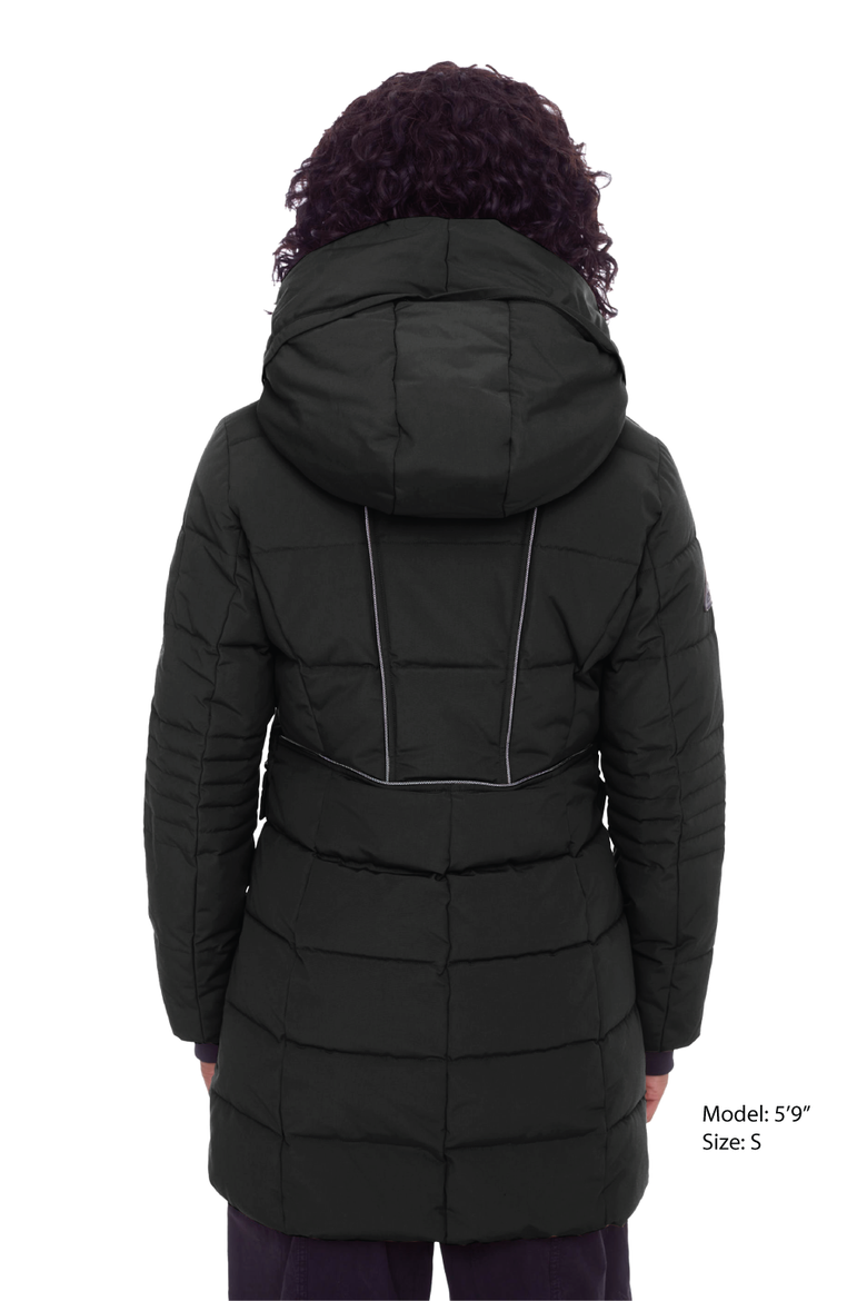 KOOTNEY - Vegan Down Mid-Length Parka Coat, Alternate, color, BLACK