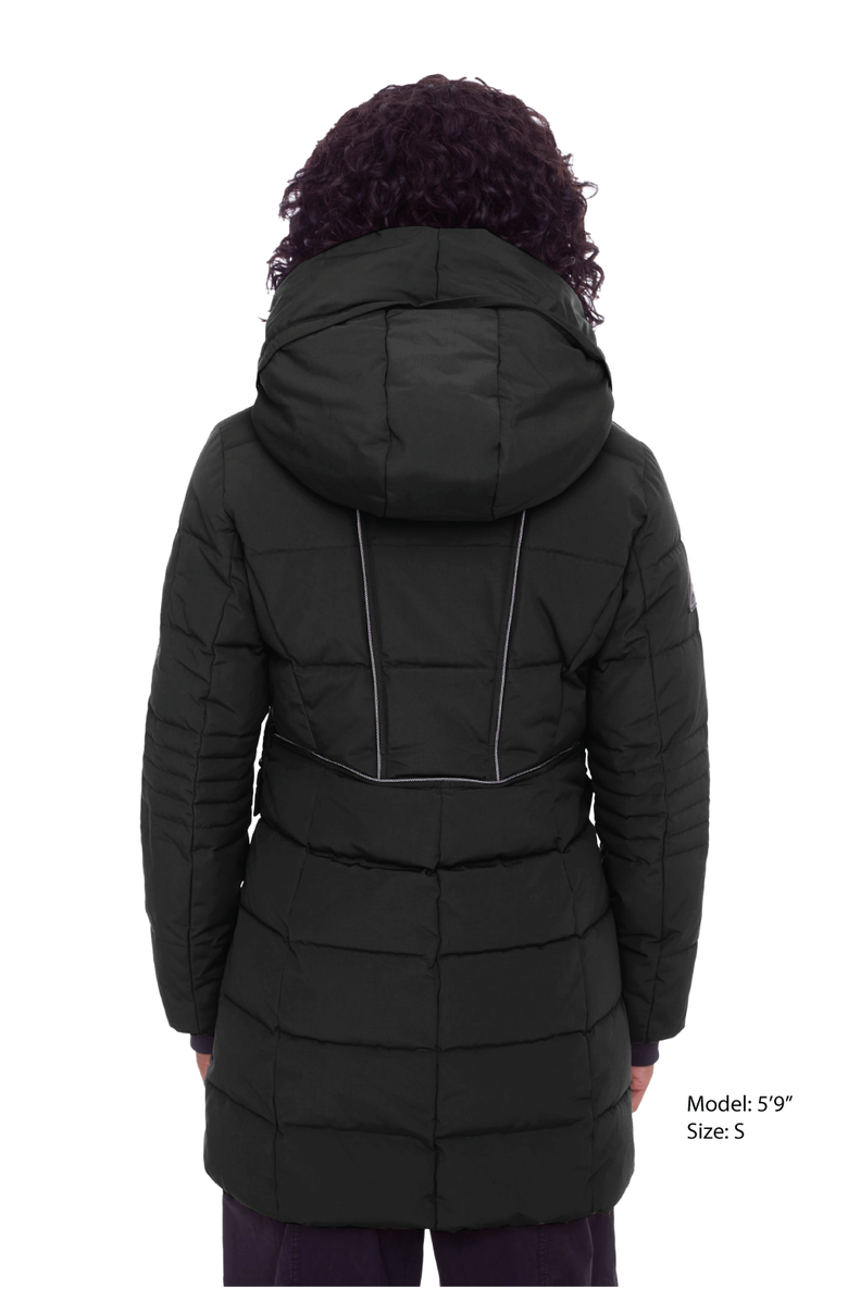 Alpine North KOOTNEY - Vegan Down Mid-Length Parka Coat, Alternate, color, Black