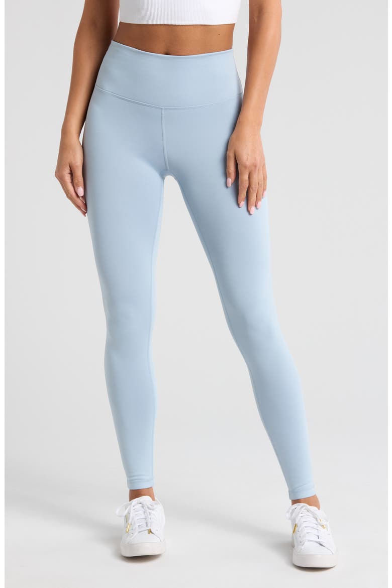 High Waist Fleece Lined Leggings, Main, color, BLUE FOG